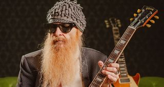 Billy Gibbons with his Pearly Gates replica Les Paul Standard.