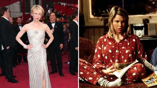 Renee Zellweger on the red carpet, and as Bridget Jones