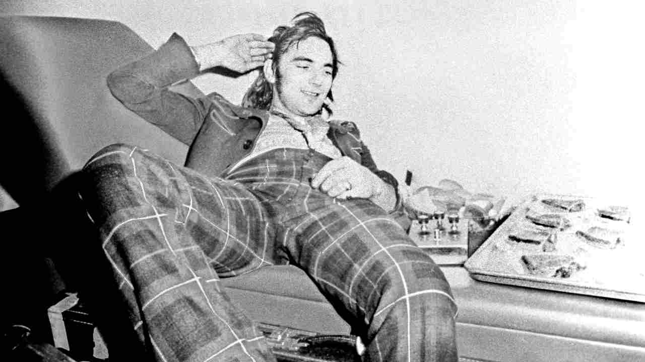 Chris Wood backstage in 1973