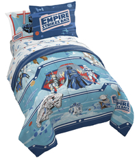 Star Wars Empire 40th Anniversary Bed in a Bag Bedding Set w/ Reversible Comforter, Blue/White was