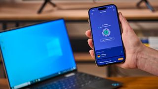 PrivadoVPN running on an iPhone during TechRadar's VPN tests