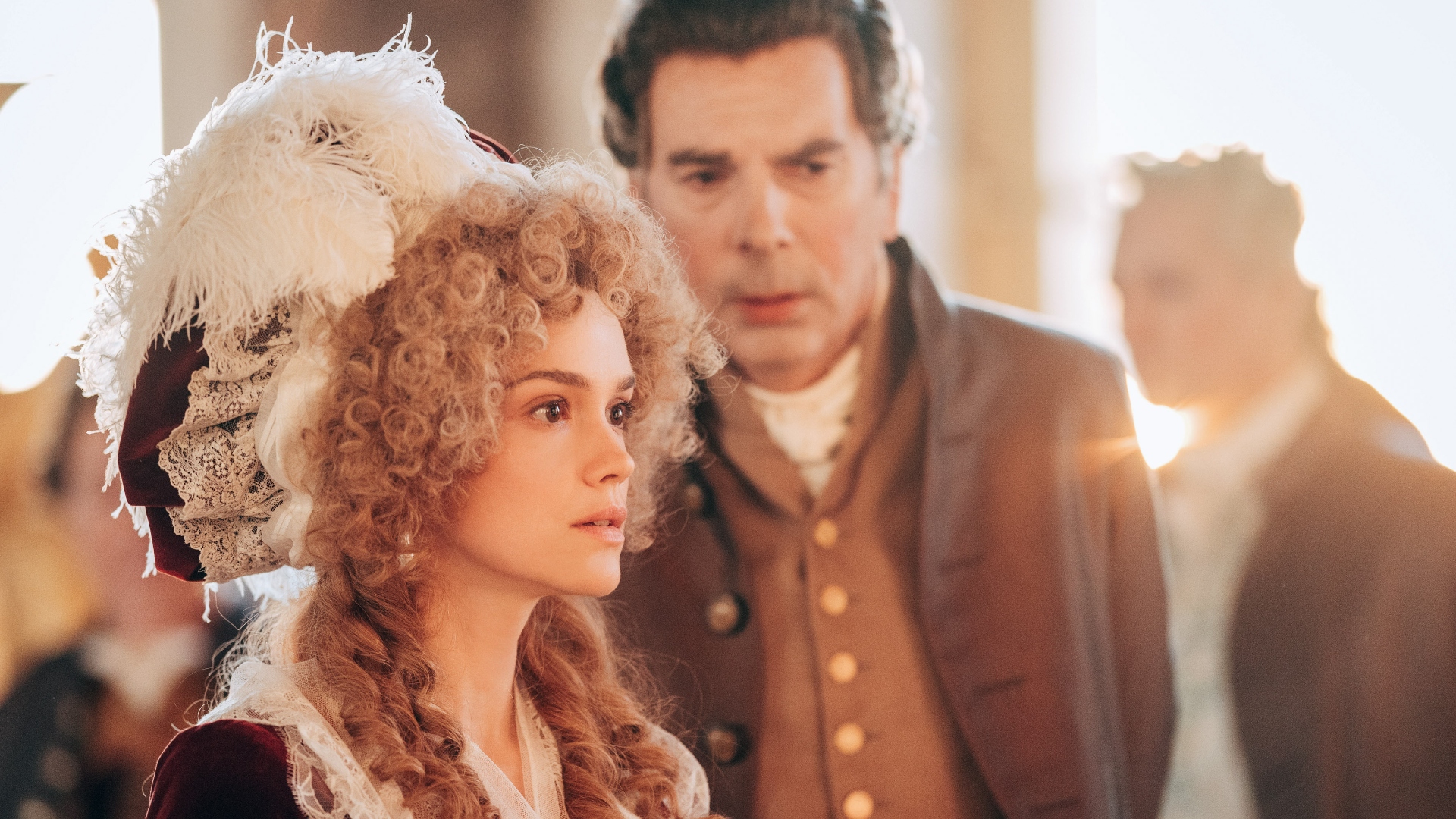 Marie stares solemnly in Marie Antoinette