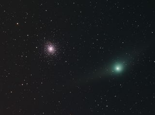 comet garradd passes by M92 skywatching