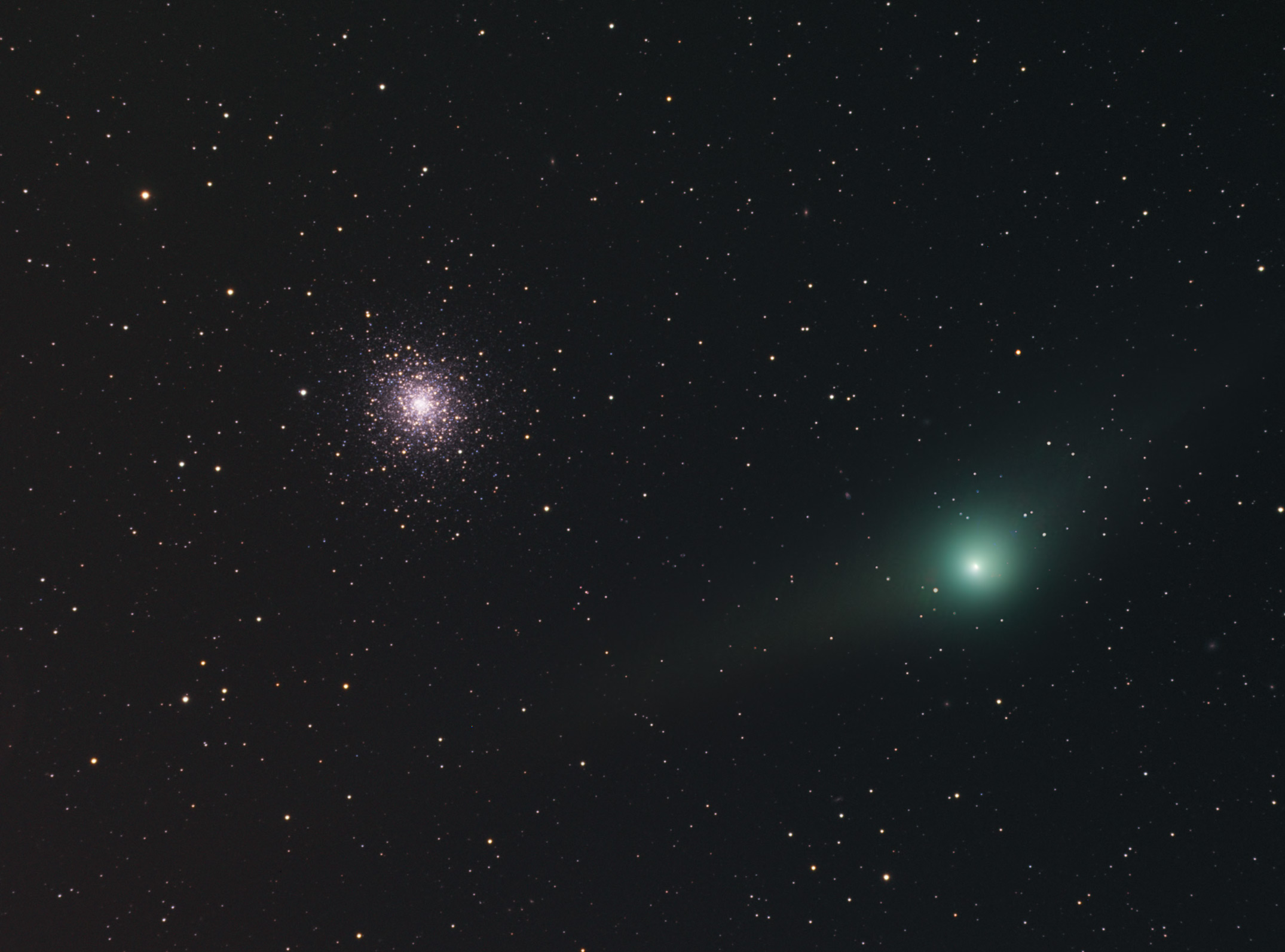 comet garradd passes by M92 skywatching