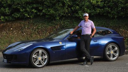 ian poulter with one of his Ferraris