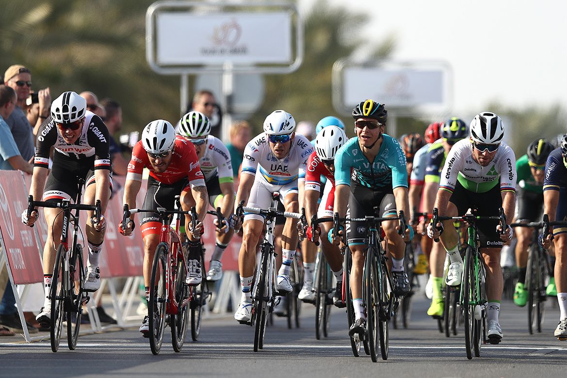 Bryan Coquard (Vital Concept) wins stage 1 of the 2018 Tour of Oman.