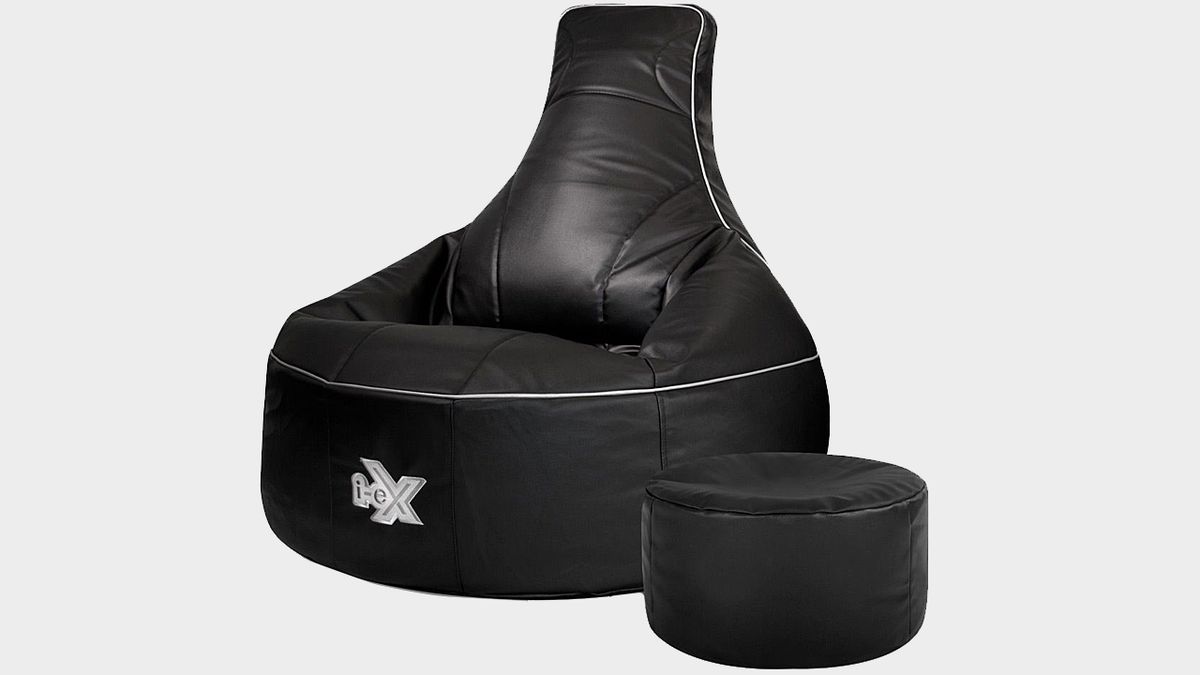 A product render image of the i-eX gaming chair bean bag