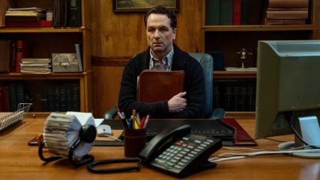Matthew Rhys as Tom Loftis in Widow's Bay season 1