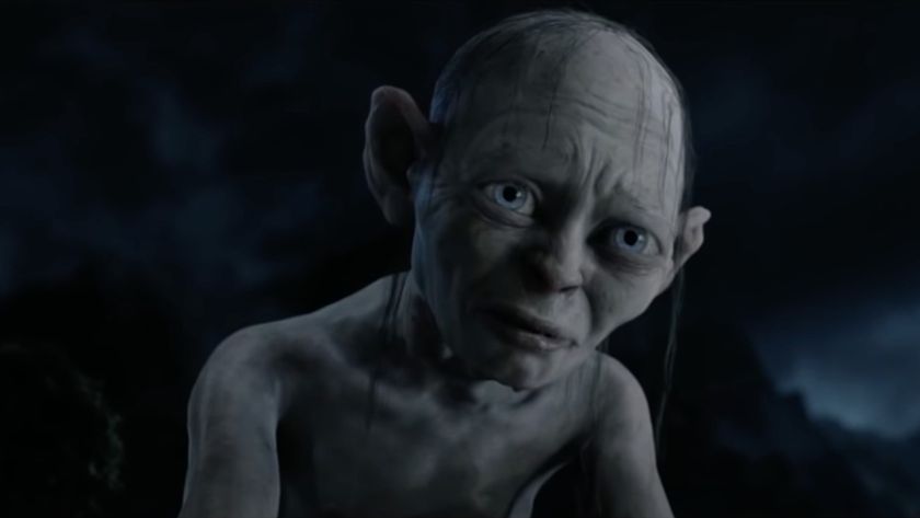 Andy Serkis as Gollum/Smeagol looking at himself in the water during The Lord of the Rings: The Two Towers.
