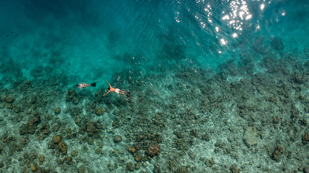 Snorkelling at Huvafen Fushi