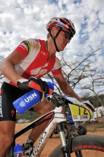 Burry Stander Specialized) looks determined to win
