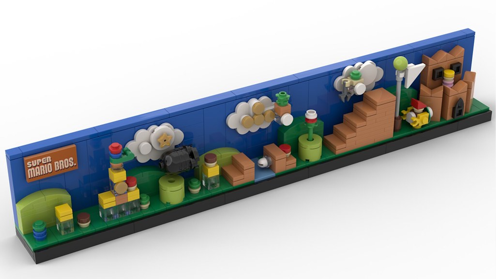 Mini Lego MOC del horizonte de Mario Brothers