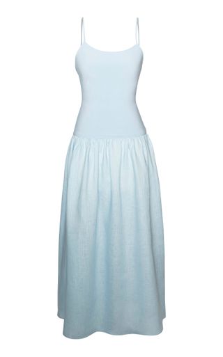 Lauren Jersey Linen Drop Waist Maxi Dress