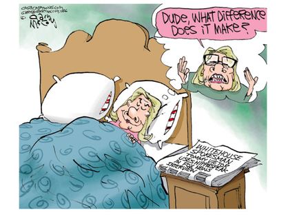 Political cartoon Hillary Clinton Benghazi