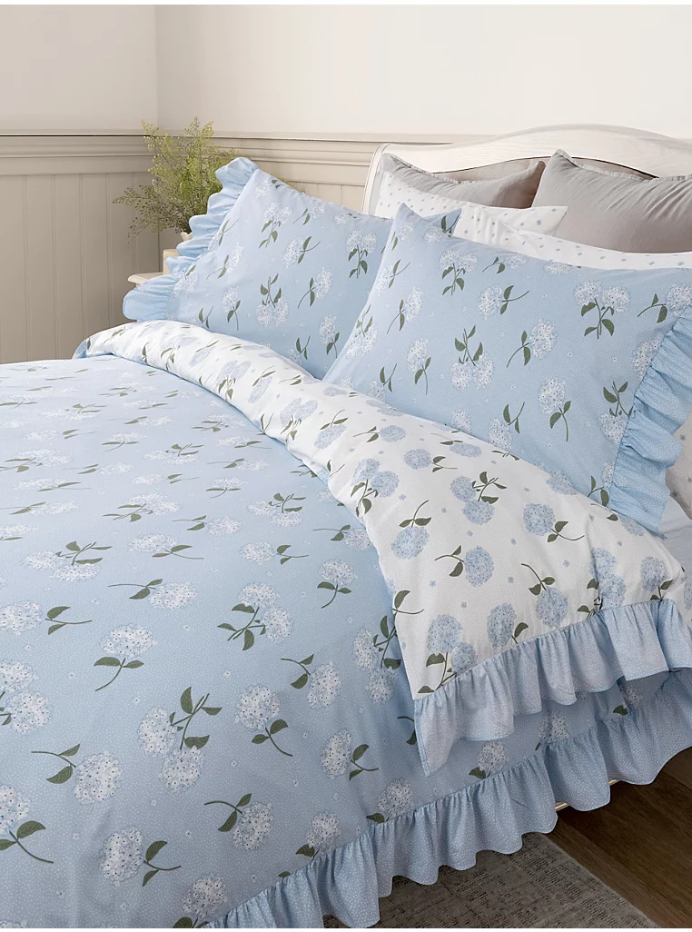 George Home, Stacey Solomon Blue Hydrangea Cotton Duvet Set