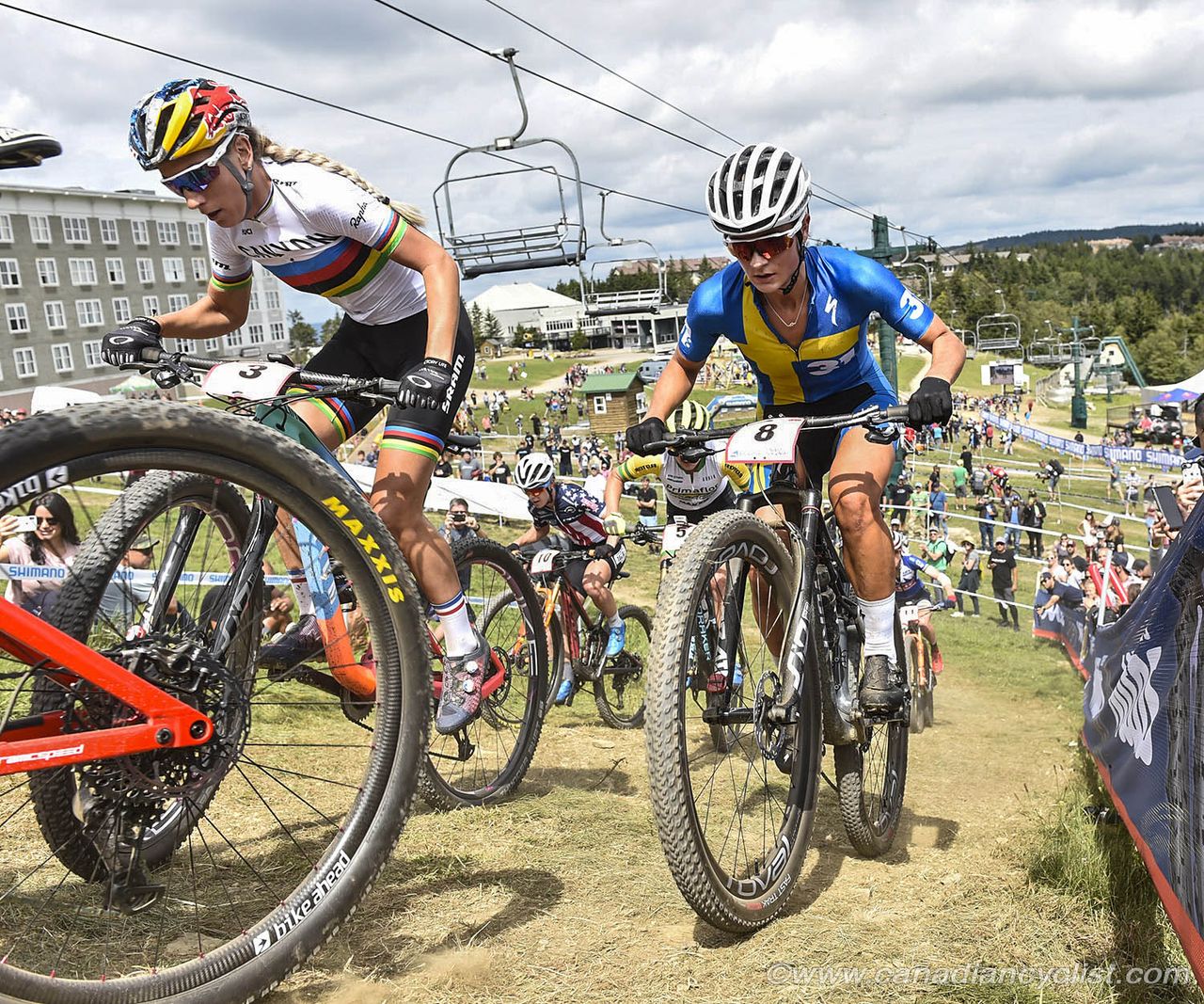 Pauline Ferrand Prevot (Fra) Canyon Factory Team and Jenny Rissveds (Swe) Team 31