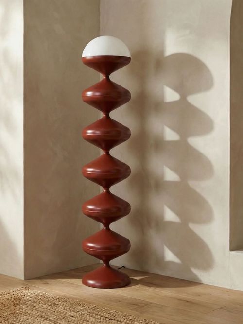 Brandon Floor Lamp in Rust Red