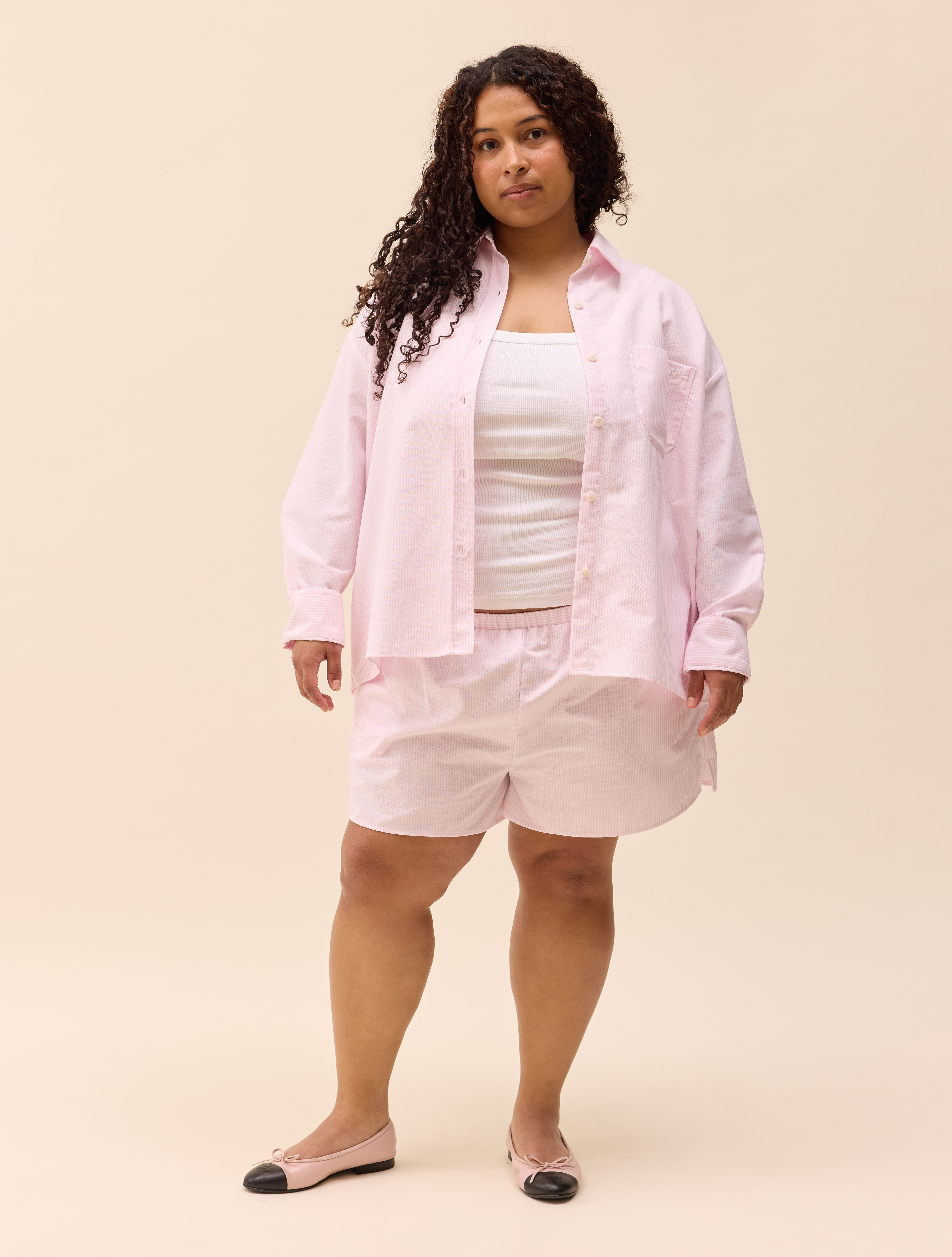 Breezy Shirt Pink Stripe