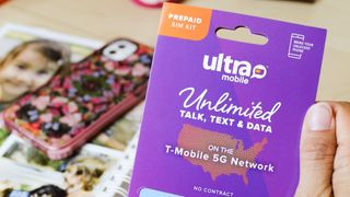 Ultra Mobile card held in hand