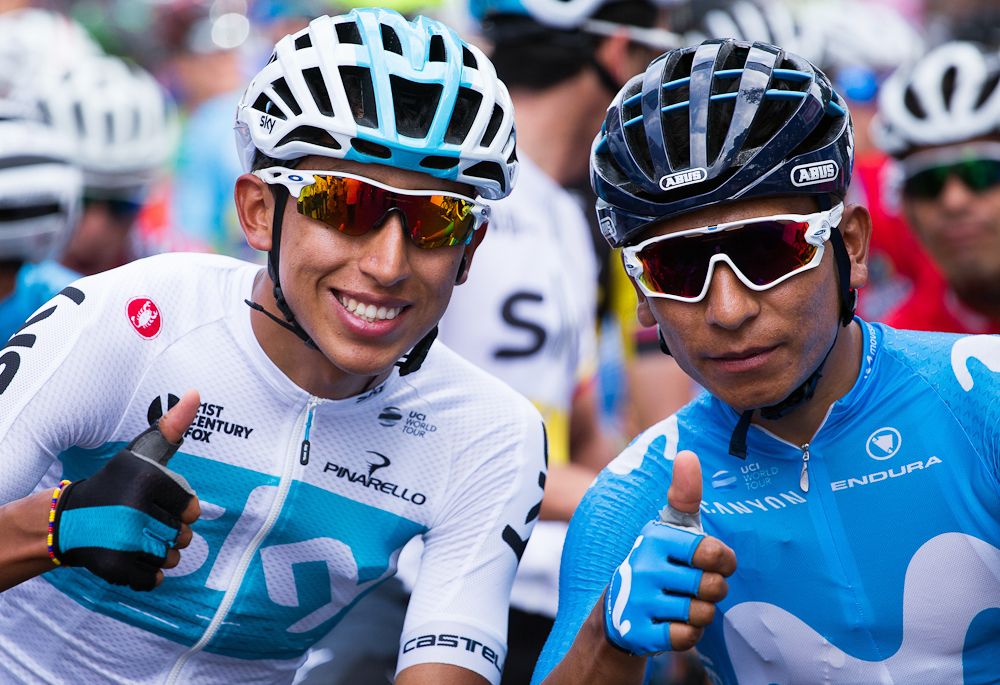 Colombians Egan Arley Bernal Gomez and Nairo Quintana