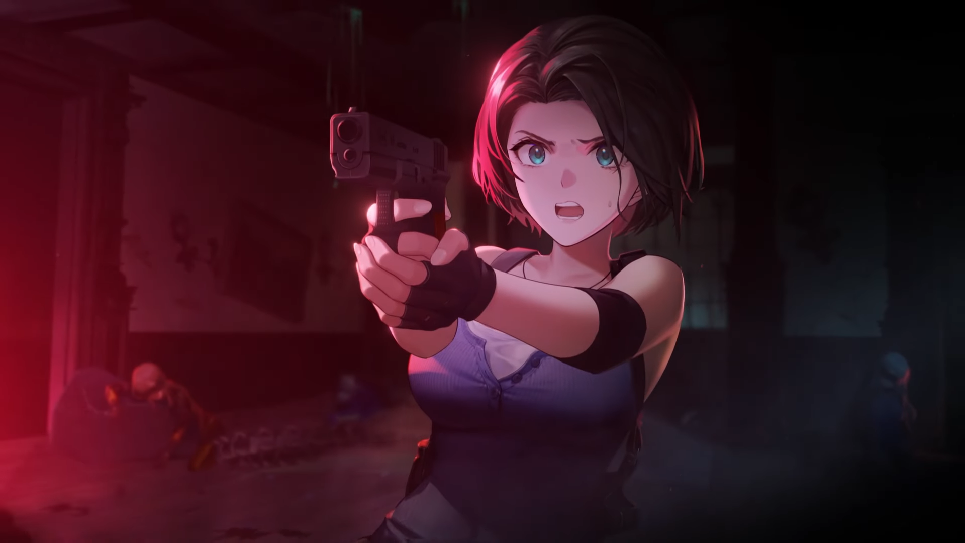 Jill Valentine in the Nikke x Resident Evil collab.