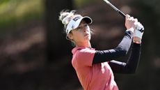 Nelly Korda plays an iron shot