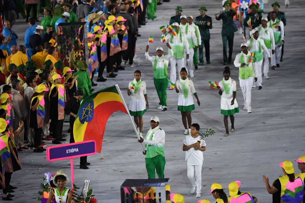 Tsgabu Grmay was Ethiopia's flag bearer at the opening ceremony of the Rio Olympic Games