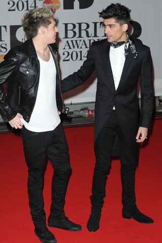 Niall Horan and Zayn Malik at the Brit Awards 2014
