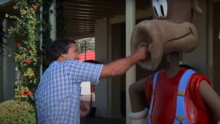 Chevy Chase punching a moose