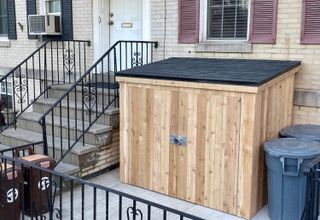 outdoor bike storage shed by Staghorn NYC