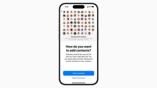 iOS 18's new contact permissions window