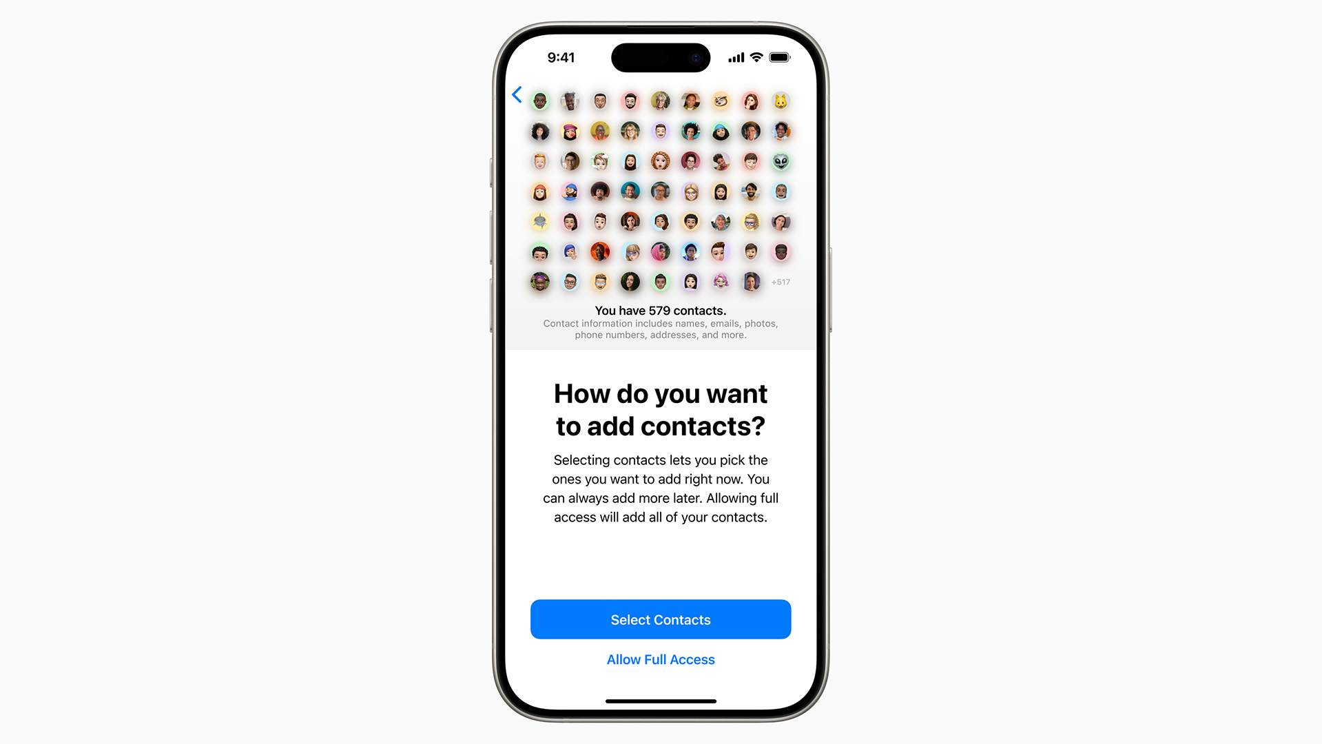 iOS 18's new contact permissions window