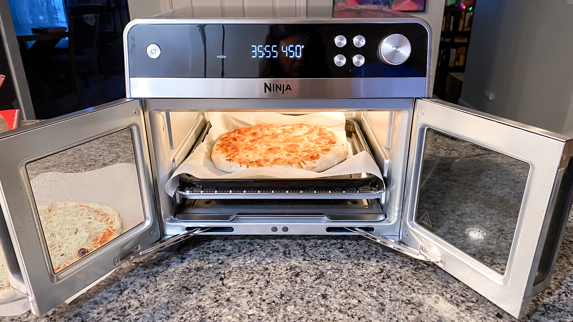 Ninja French Door Premier Air Fryer on a kitchen counter