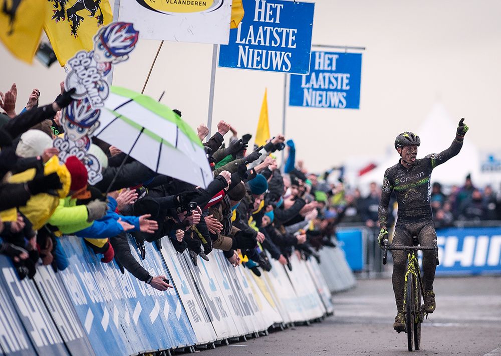 Sven Nys enjoys his victory