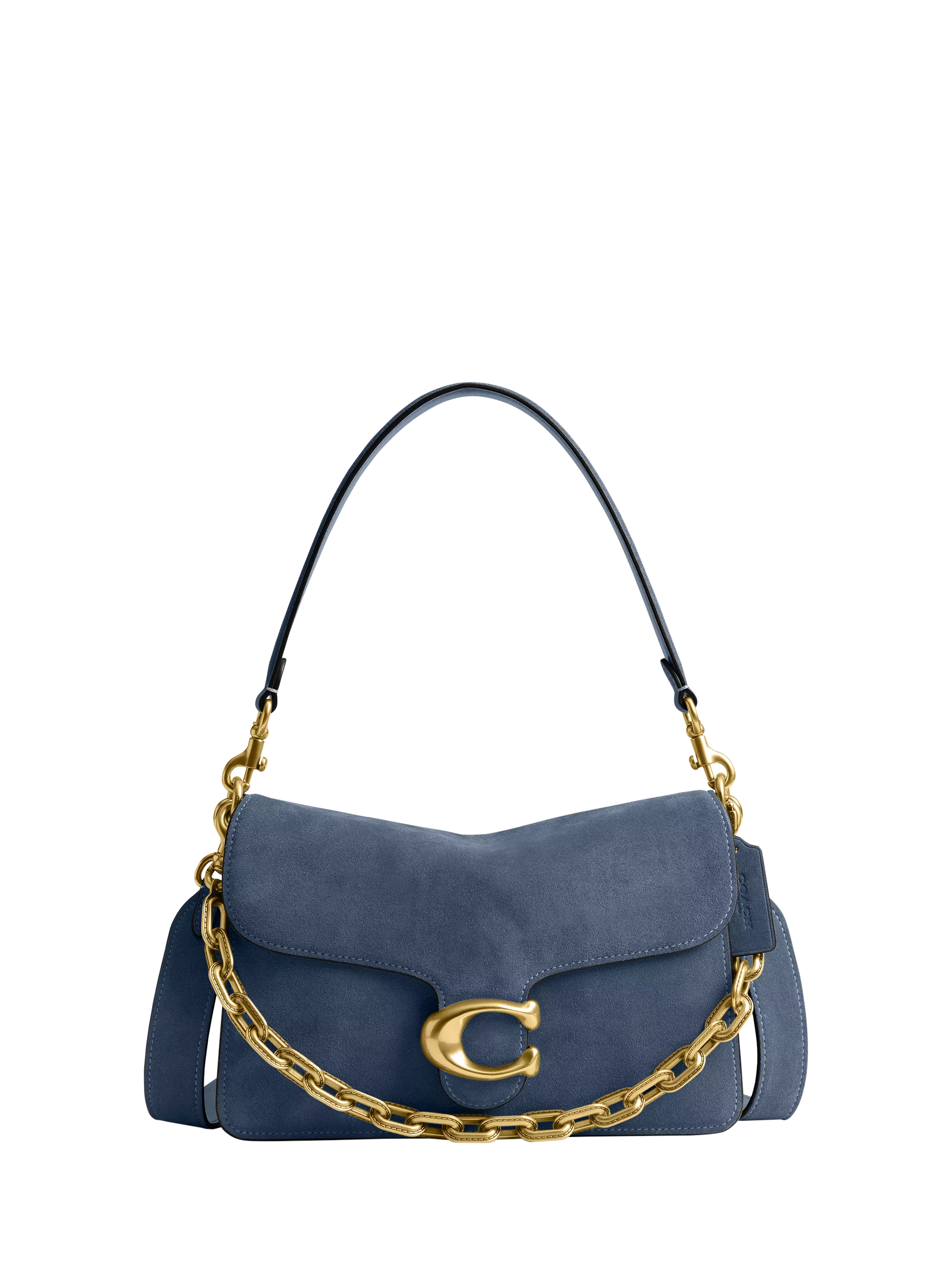 Coach Chain Tabby Suede Shoulder Bag, B4/light Denim