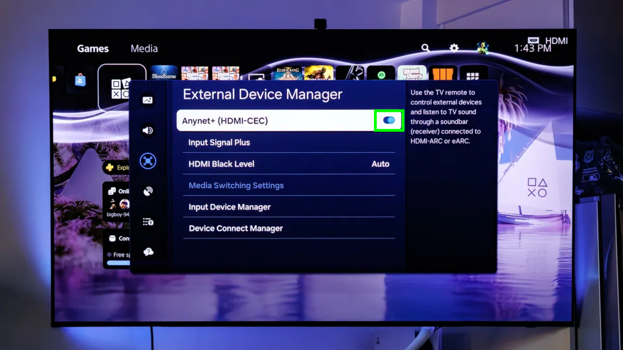 How to turn off Anynet+