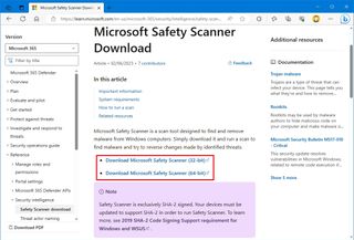 Download Microsoft Safety Scanner