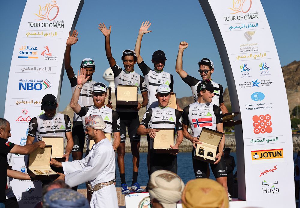 Dimension Data on the final podium for best team