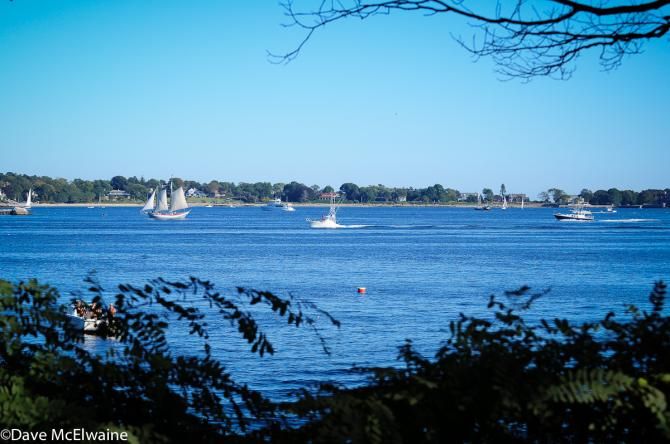 The race course featured several views of Gloucester Harbor