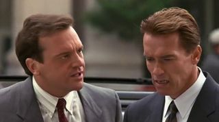 Tom Arnold and Arnold Schwarzenegger in True Lies