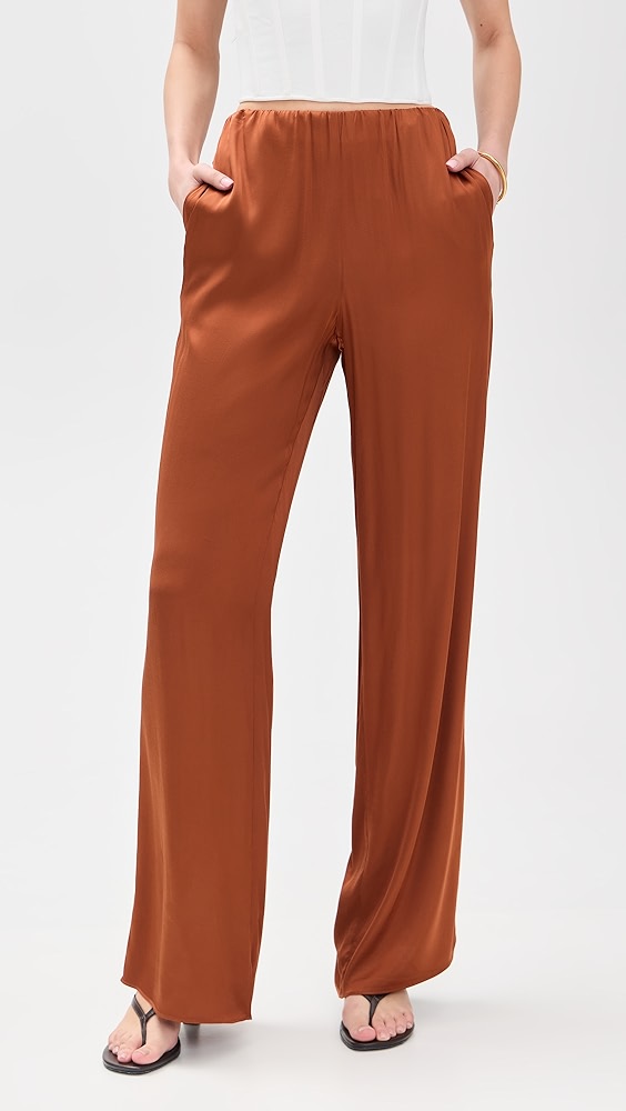 Good American Satin Pull on Pants