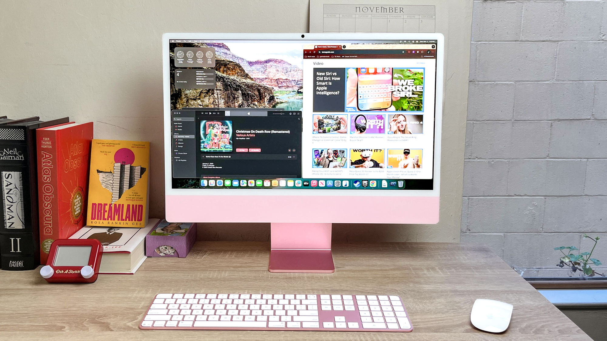 Apple iMac M4 review unit on desk