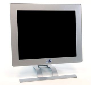 Front View of iZ3D monitor-the overall look is pretty sleek and should integrate nicely with most desktops.