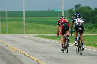 BMC and Navigators Insurance riders work together at last week's race