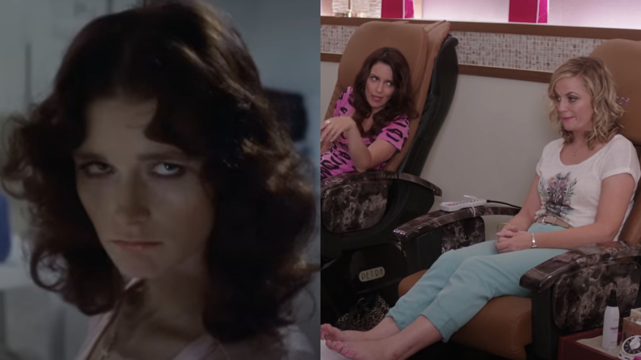 Margot Kidder in Sisters and Tina Fey and Amy Poehler in Sisters