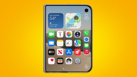 The iPhone Duo on a yellow background