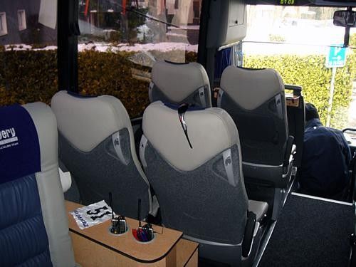 Those who get bus sick can sit up front.