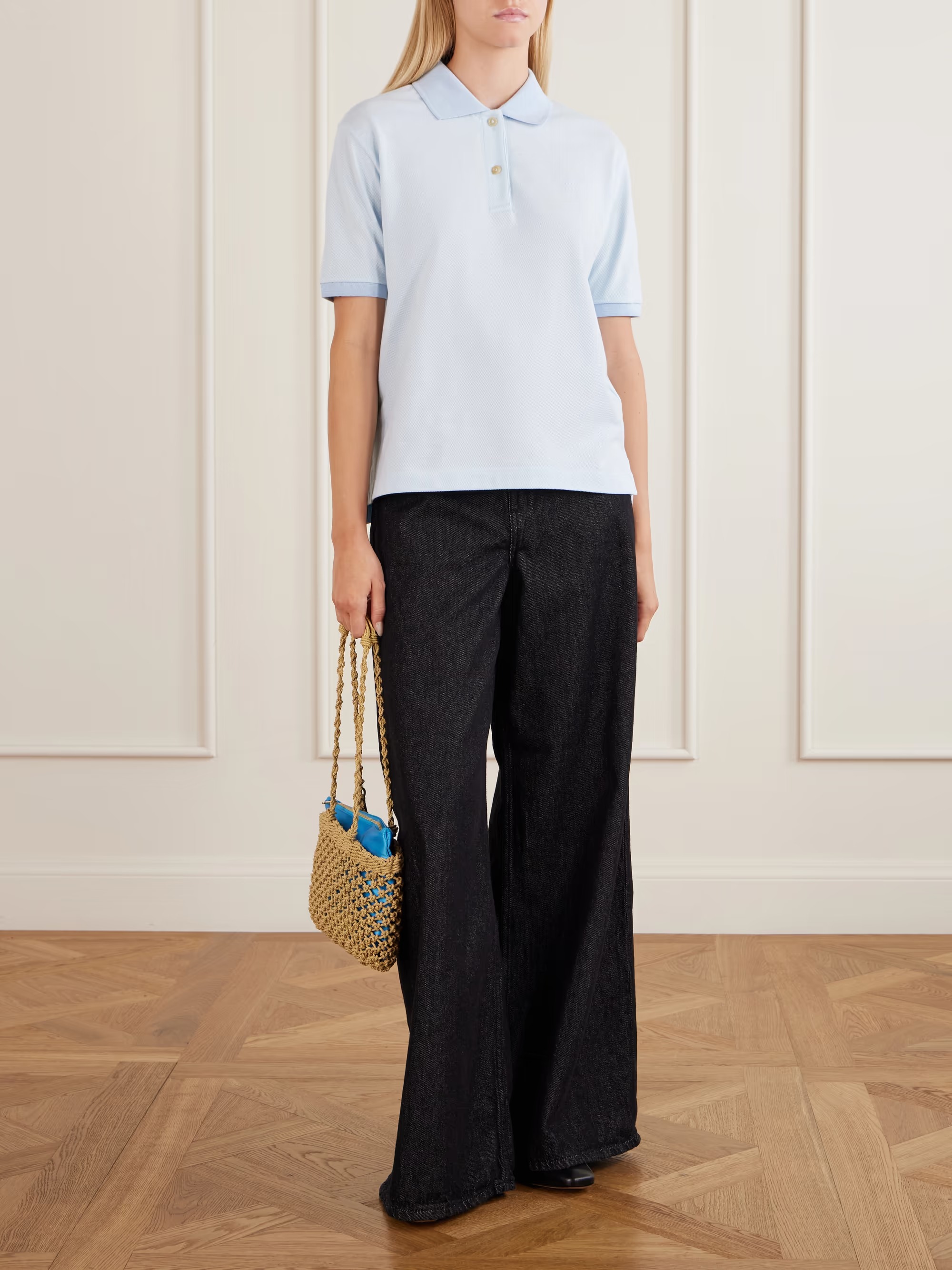 JIL SANDER, Logo-Embroidered Cotton-Piqu&amp;eacute; Polo Shirt