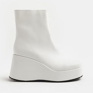 white wedge boots