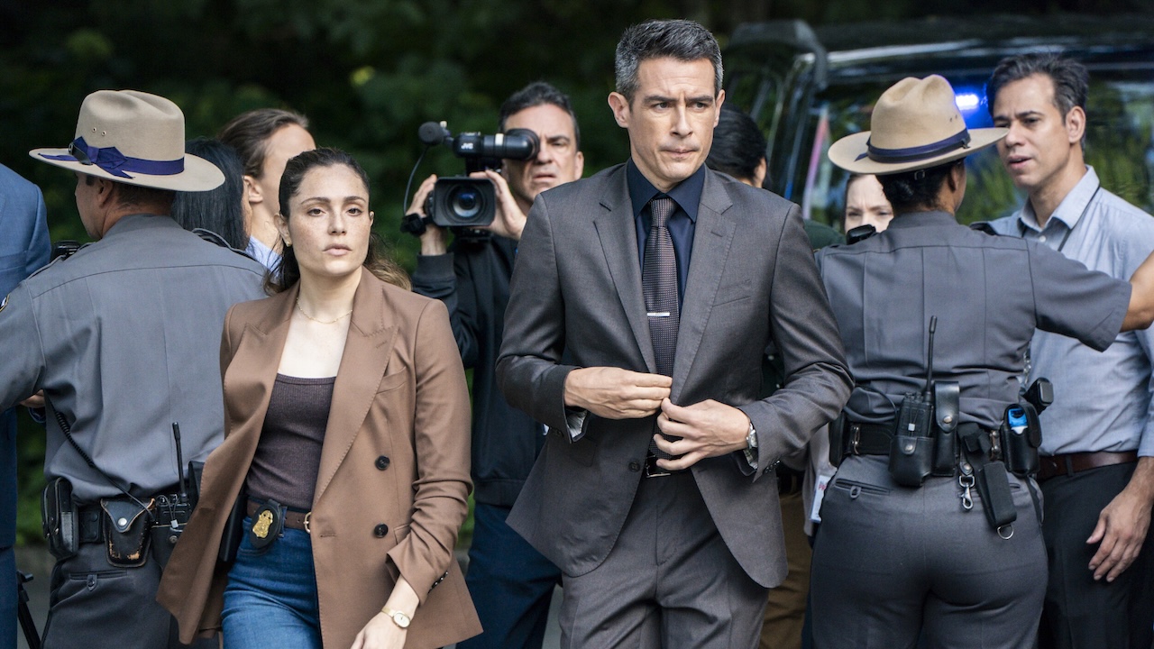 Ramos and Scola walking together in FBI Season 8x04